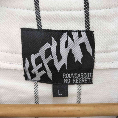 レフラー Leflah ストライプ ベースボールシャツ メンズ JPN:L