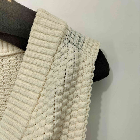 ラインヴァンド LEINWANDE ドレープウエストVネックニットベスト レディース FREE