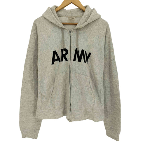 ユーエスアーミー U.S. ARMY 90s 91年会計 PFU SWEATSHIRT ロケットTALON アーミープリント ジップアップ トレーニング パーカー メンズ import:L