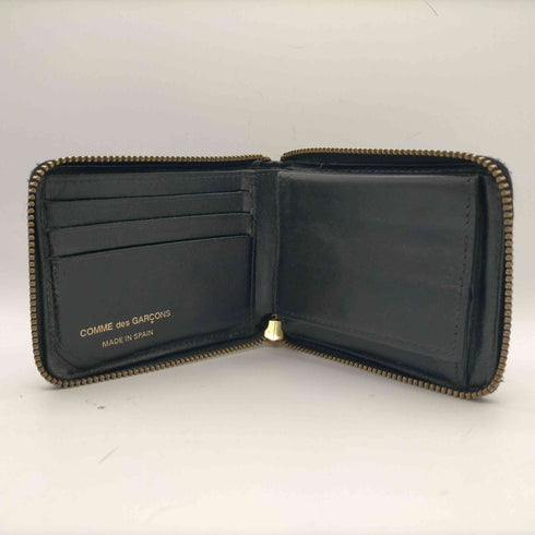 コムデギャルソン COMME des GARCONS EMBOSSED LOGOTYPE エンボス ロゴ ラウンドジップ 二つ折り 財布 ウォレット レディース