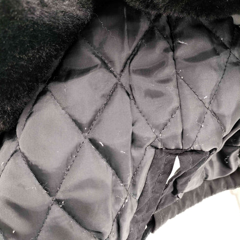 ザラ ZARA フェイクファー 裏地キルティング フーデッド ジャケット レディース
