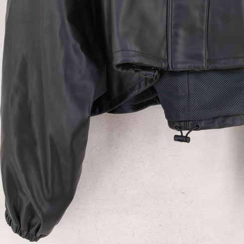 NOUNLESS FAKE LEATHER SHORT ANORAK domestic レディース