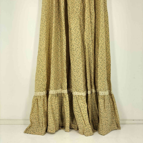 ガニーサックス GUNNE SAX 70-80S 花柄 レース ロング シャツワンピース ゴスロリ レディース