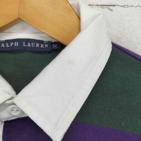 ラルフローレン RALPH LAUREN ボーダー柄ポニー刺繍ラガーシャツ レディース M