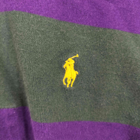 ラルフローレン RALPH LAUREN ボーダー柄ポニー刺繍ラガーシャツ レディース M