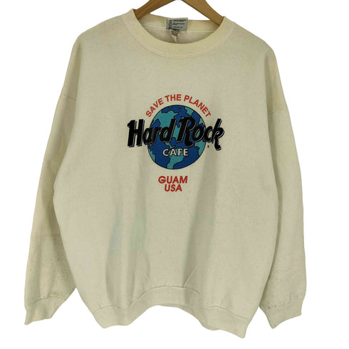 ハードロックカフェ Hard Rock Cafe USA製 GUAM USA クルーネックスウェット メンズ JPN:XL