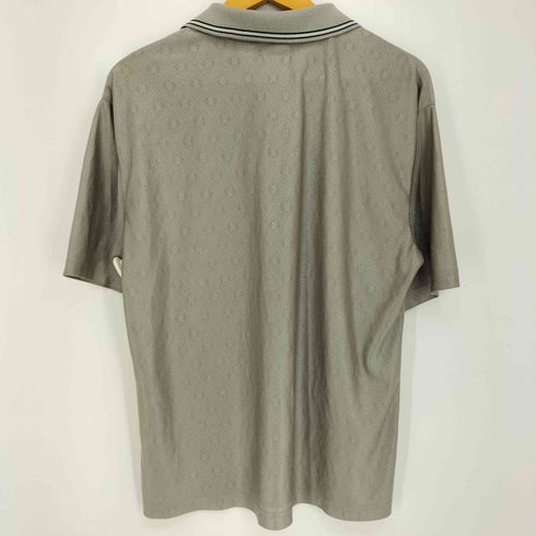 STREET CULTURE 90s 総柄 ハーフジップ ポロシャツ メンズ import:M