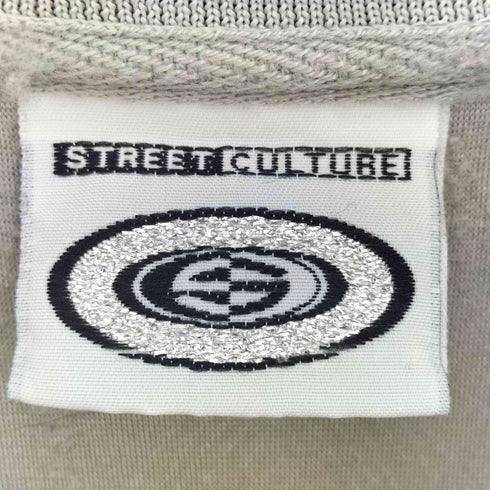 STREET CULTURE 90s 総柄 ハーフジップ ポロシャツ メンズ import:M
