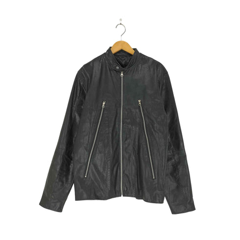Genuine leather リアルレザー 八の字 ライダースジャケット メンズ JPN:44