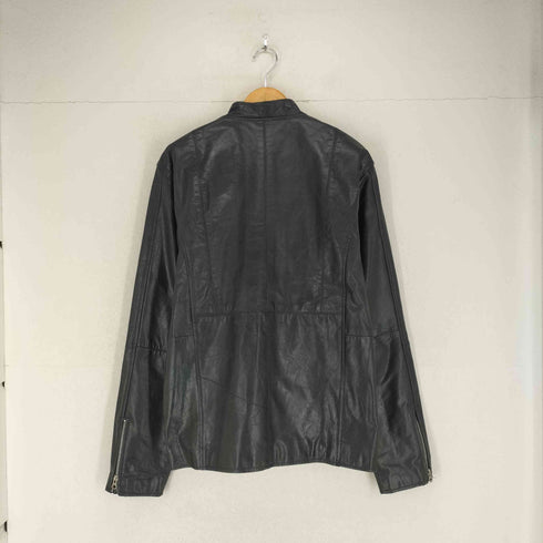 Genuine leather リアルレザー 八の字 ライダースジャケット メンズ JPN:44