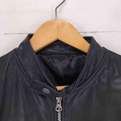 Genuine leather リアルレザー 八の字 ライダースジャケット メンズ JPN:44