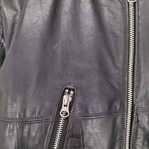 Genuine leather リアルレザー 八の字 ライダースジャケット メンズ JPN:44