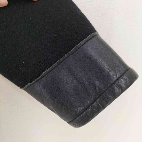 knot at all 本革 切替 ウール ジップジャケット メンズ JPN:L