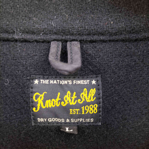 knot at all 本革 切替 ウール ジップジャケット メンズ JPN:L
