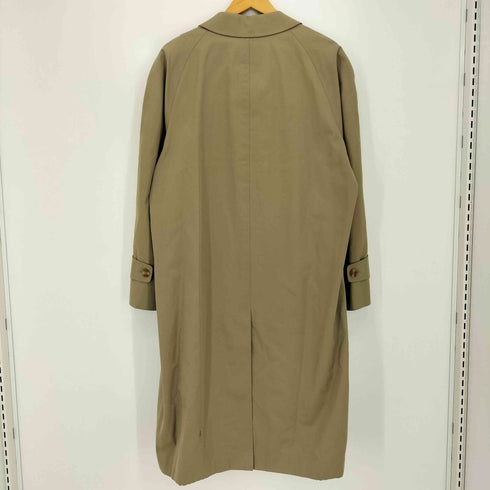 アクアスキュータム AQUASCUTUM イングランド製 裏地チェック ステンカラーコート メンズ