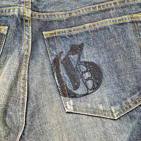 ギャップ Gap ボタンフライ ストレートデニムパンツ メンズ 34×32