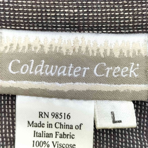 コールドウォータークリーク Coldwater Creek ネップ ビスコース 長袖 シャツ レディース import:L