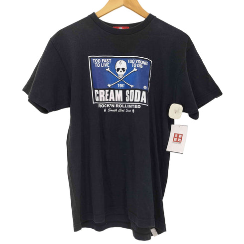 クリームソーダ CREAM SODA 両面プリント クルーネックTシャツ メンズ JPN:L