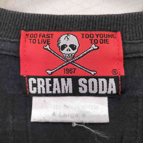 クリームソーダ CREAM SODA 両面プリント クルーネックTシャツ メンズ JPN:L