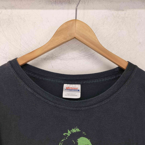 ヘインズ Hanes クルーネック 半袖 プリント バンドTシャツ メンズ 2XL