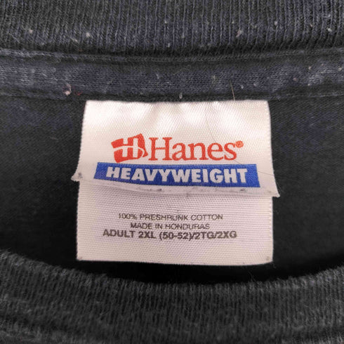 ヘインズ Hanes クルーネック 半袖 プリント バンドTシャツ メンズ 2XL