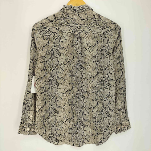 エキプモンフェム EQUIPMENT FEMME パイソン柄シルクシャツ ブラウス レディース import:S