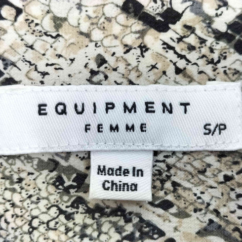 エキプモンフェム EQUIPMENT FEMME パイソン柄シルクシャツ ブラウス レディース import:S