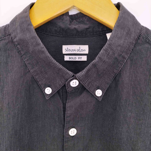 スティーブンアラン Steven Alan BOLD FIT ストライプ ボタンダウンシャツ メンズ JPN:M