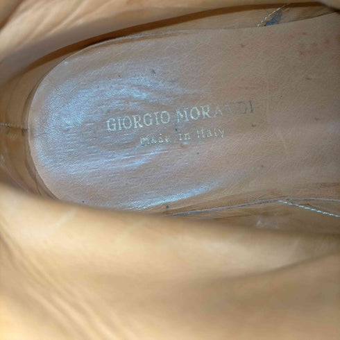 GIORGIO MORANDI イタリア製 VERO CUDIO vibramソール ウィングチップ カントリー ブーツ メンズ EUR:41