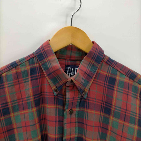 ギャップ Gap 90S デカタグ ボタンダウン L/S チェック シャツ メンズ import:M