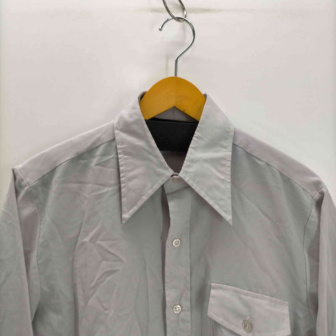 70S Envoy デカ襟 襟芯 L/S ポリ シャツ メンズ 15 1/2-32