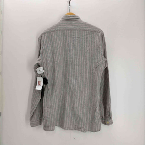 エンポリオアルマーニ EMPORIO ARMANI 80-90S イタリア製 Unique Shirt ボタンダウン L/S ストライプ 起毛 シャツ メンズ import:M