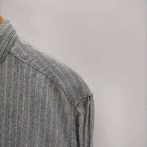 エンポリオアルマーニ EMPORIO ARMANI 80-90S イタリア製 Unique Shirt ボタンダウン L/S ストライプ 起毛 シャツ メンズ import:M