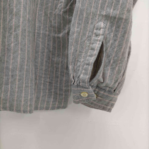 エンポリオアルマーニ EMPORIO ARMANI 80-90S イタリア製 Unique Shirt ボタンダウン L/S ストライプ 起毛 シャツ メンズ import:M