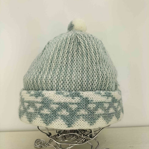 スタブリッジ STABRIDGE 24aw PAKISTAN BEANIE TEAL × WHITE メンズ FREE