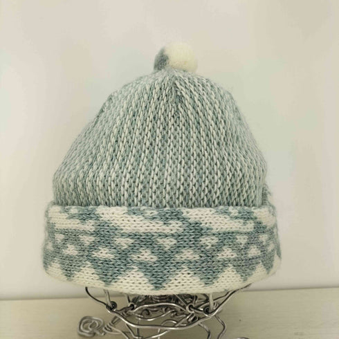 スタブリッジ STABRIDGE 24aw PAKISTAN BEANIE TEAL × WHITE メンズ FREE