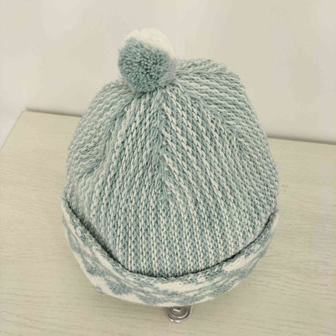 スタブリッジ STABRIDGE 24aw PAKISTAN BEANIE TEAL × WHITE メンズ FREE