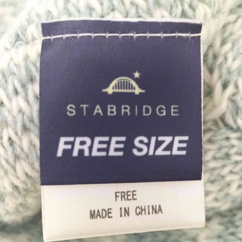 スタブリッジ STABRIDGE 24aw PAKISTAN BEANIE TEAL × WHITE メンズ FREE