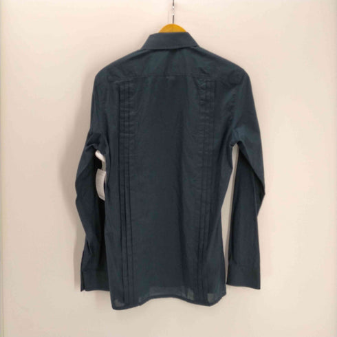 クリスヴァンアッシュ KRIS VAN ASSCHE バックプリーツデザイン シアーコットン 比翼 L/S シャツ メンズ EUR:48