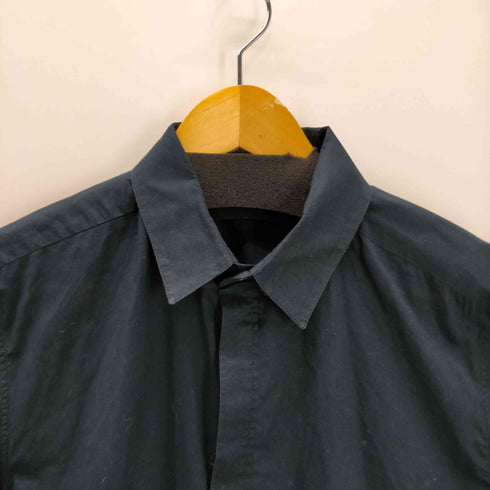 クリスヴァンアッシュ KRIS VAN ASSCHE バックプリーツデザイン シアーコットン 比翼 L/S シャツ メンズ EUR:48