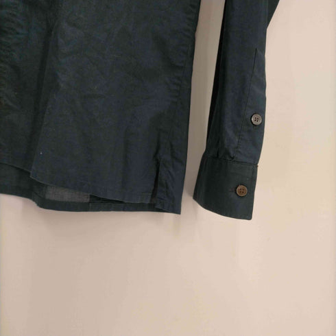 クリスヴァンアッシュ KRIS VAN ASSCHE バックプリーツデザイン シアーコットン 比翼 L/S シャツ メンズ EUR:48