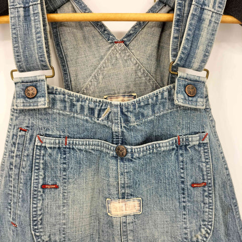ブルーブルー BLUE BLUE ダブルニー 前ポケット デニム オーバーオール メンズ