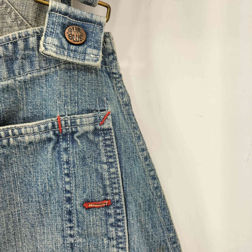 ブルーブルー BLUE BLUE ダブルニー 前ポケット デニム オーバーオール メンズ