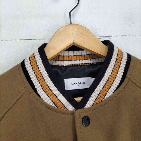コーチ COACH 1941 パネル切り替え シープ カウ レザー ジップアップジャケット メンズ 48