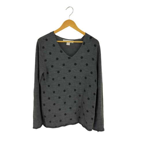 コムデギャルソンシャツ COMME des GARCONS SHIRT ドット柄 Vネック ウールニット メンズ import:M
