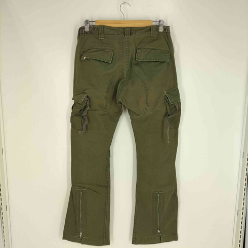NAKED SUN ロゴボタン 裏地ペイズリー スカル バックジップ ジップフライ レイヤード カーゴパンツ メンズ JPN:M