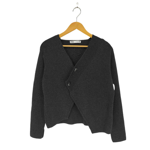 ザラ ZARA Vネックデザインカーディガン レディース L