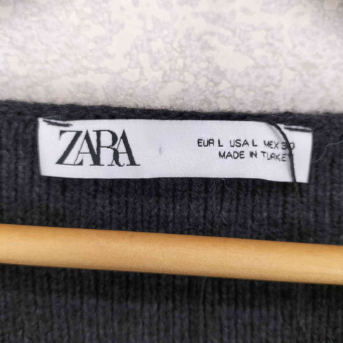 ザラ ZARA Vネックデザインカーディガン レディース L