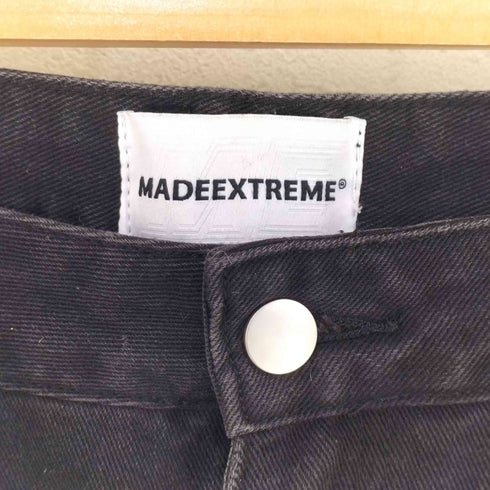 MADEEXTREME 切りっぱなし ダメージ加工 ボンテージ ブラックデニム パンツ street メンズ JPN:M