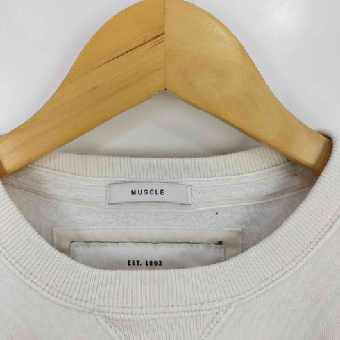 アバクロンビーアンドフィッチ Abercrombie & Fitch 裏起毛 Vガゼット 3Dワッペン リバースウィーブ型 クルーネック スウェット メンズ import:L